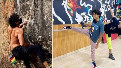 Ishaan Khatter: From rock climbing to nailing inverted situps, the ' A Suitable Boy' starrer does not need a gym to work on his body,  (Instagram/@ishaankhatter)