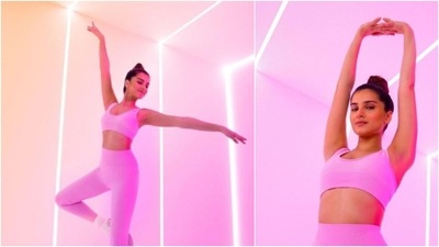 Tara Sutaria: Tara, who is a trained dancer loves lifting weights, swimming, kickboxing, practising yoga, etc. (Instagram/@tarasutaria)