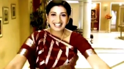 Smriti Irani played Tulsi Virani in Kyunki Saas Bhi Kabhi Bahu Thi.