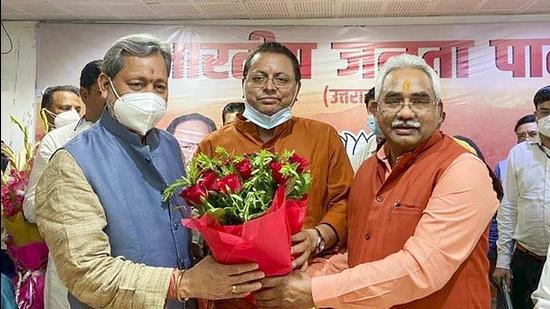 The crown has fallen on Pushkar Singh Dhami (PTI) The crown has fallen on Pushkar Singh Dhami (PTI)