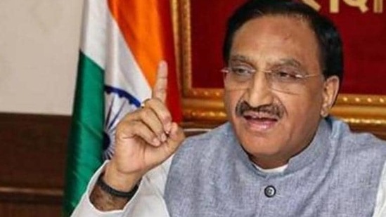 Union education minister Ramesh Pokhriyal. (File photo)(HT_PRINT) Union education minister Ramesh Pokhriyal. (File photo)(HT_PRINT)