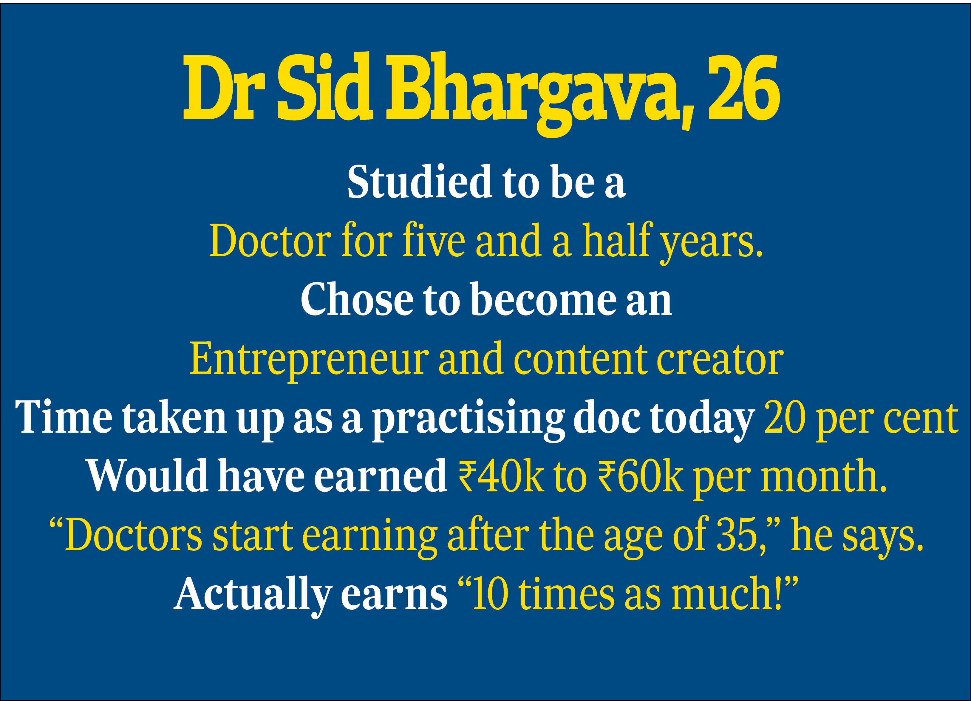 Get to know Dr Siddhant Get to know Dr Siddhant
