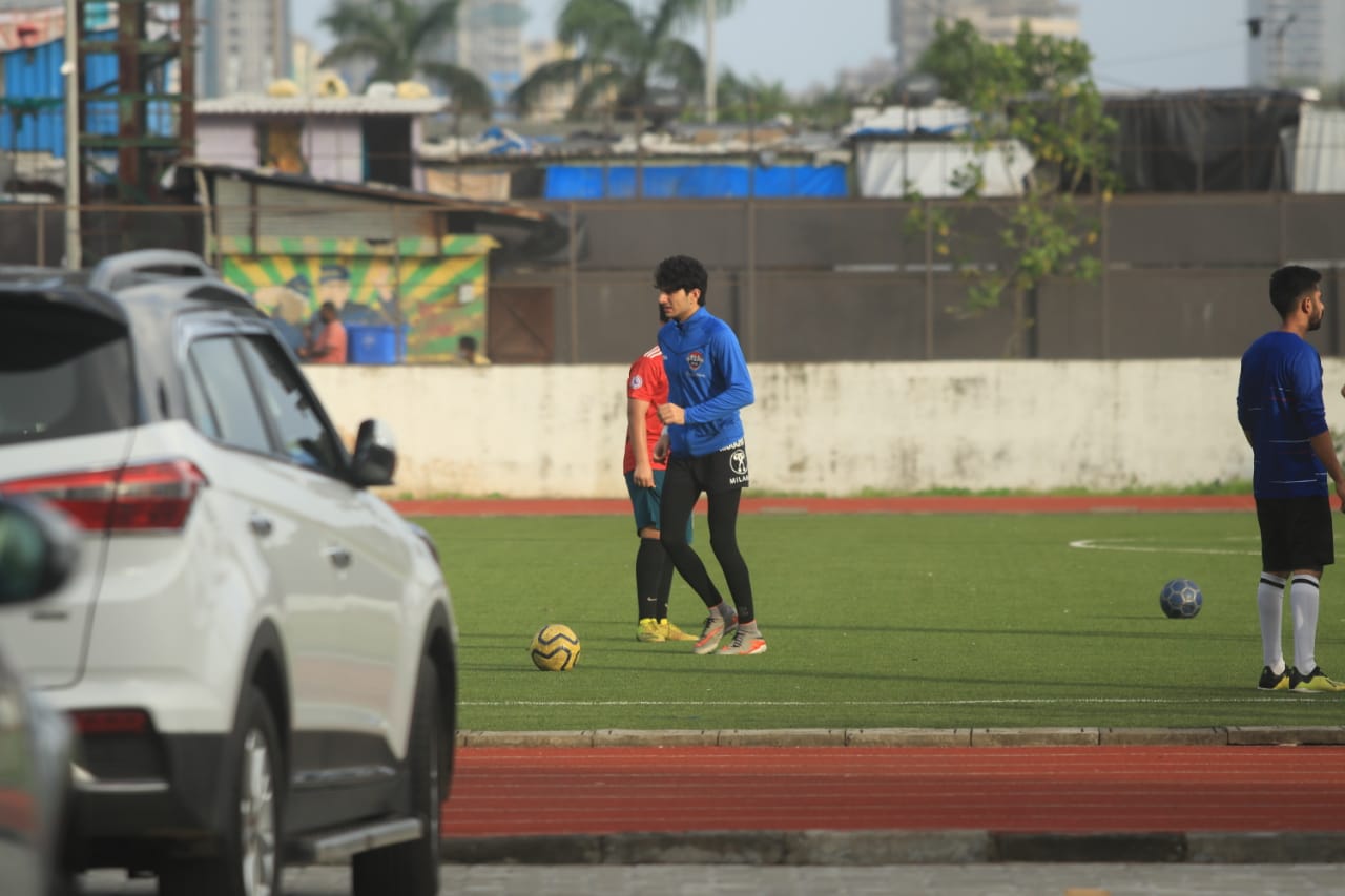 Ibrahim Ali Khan during the match.(Varinder Chawla)