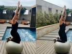 Bhagyashree makes jaws drop by kneeling on a Yoga ball, exercises entire core