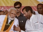 Prime Minister Narendra Modi with Ram Vilas Paswan during an election campaign rally in Patna. Prime Minister Narendra Modi with Ram Vilas Paswan during an election campaign rally in Patna.