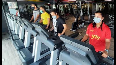 Gyms are back in business. (Deepak Gupta/HT) Gyms are back in business. (Deepak Gupta/HT)