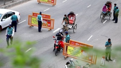 Factories are allowed to operate observing health protocols while all offices and transportation remain shut expect essential goods carriers and ambulances. (Reuters)