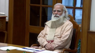 PM Modi held the meeting at his residence for several hours on Sunday amid a "strong possibility" that the Cabinet reshuffle may happen very soon. (File Photo) PM Modi held the meeting at his residence for several hours on Sunday amid a "strong possibility" that the Cabinet reshuffle may happen very soon. (File Photo)