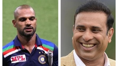 Shikhar Dhawan and VVS Laxman. (File) Shikhar Dhawan and VVS Laxman. (File)