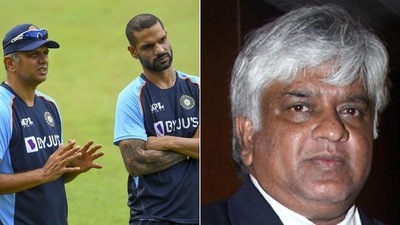 Rahul Dravid and Shikhar Dhawan will not be concerned by Ranatunga's statement, says former Indian cricketer (HT Collage)