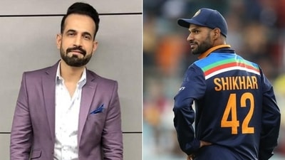 Former Indian all-rounder Irfan Pathan speaks about Shikhar Dhawan's captaincy stint (HT Collage)