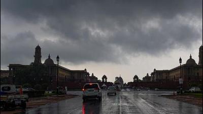 Monsoon clouds hover in the sky above the Raisina Hill during rains in New Delhi last year. (File photo) Monsoon clouds hover in the sky above the Raisina Hill during rains in New Delhi last year. (File photo)