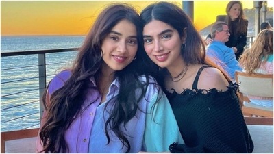 Janhvi Kapoor shares video of Khushi Kapoor's Pilates routine with cute partner (Instagram/@khushi05k) Janhvi Kapoor shares video of Khushi Kapoor's Pilates routine with cute partner (Instagram/@khushi05k)
