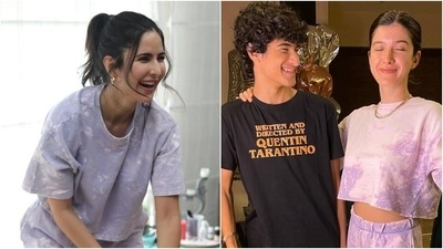 Katrina Kaif copies Shanaya Kapoor's affordable tie-dye look for shoot, see pics (Instagram/@katrinakaif, @shanayakapoor02) Katrina Kaif copies Shanaya Kapoor's affordable tie-dye look for shoot, see pics (Instagram/@katrinakaif, @shanayakapoor02)