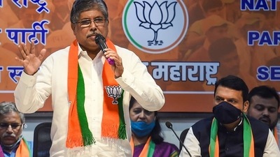 “Devendra Fadnavis has said that BJP, Shiv Sena are not enemies, it's 100% true but this doesn't mean that both will come together and form a government,” said Maharashtra BJP President Chandrakant Patil (PTI) “Devendra Fadnavis has said that BJP, Shiv Sena are not enemies, it's 100% true but this doesn't mean that both will come together and form a government,” said Maharashtra BJP President Chandrakant Patil (PTI)