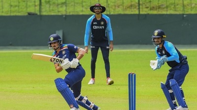 Manish Pandey plays a shot as wicketkeeper Ishan Kishan looks on. (BCCI/TWITTER) Manish Pandey plays a shot as wicketkeeper Ishan Kishan looks on. (BCCI/TWITTER)