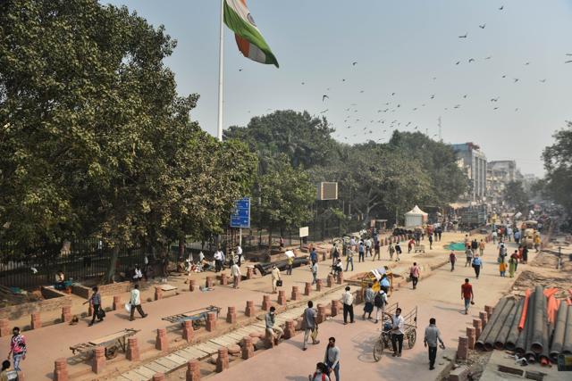 A view of the renovated part of Chandni Chowk in New Delhi. (Sanchit Khanna/HT Archive) A view of the renovated part of Chandni Chowk in New Delhi. (Sanchit Khanna/HT Archive)