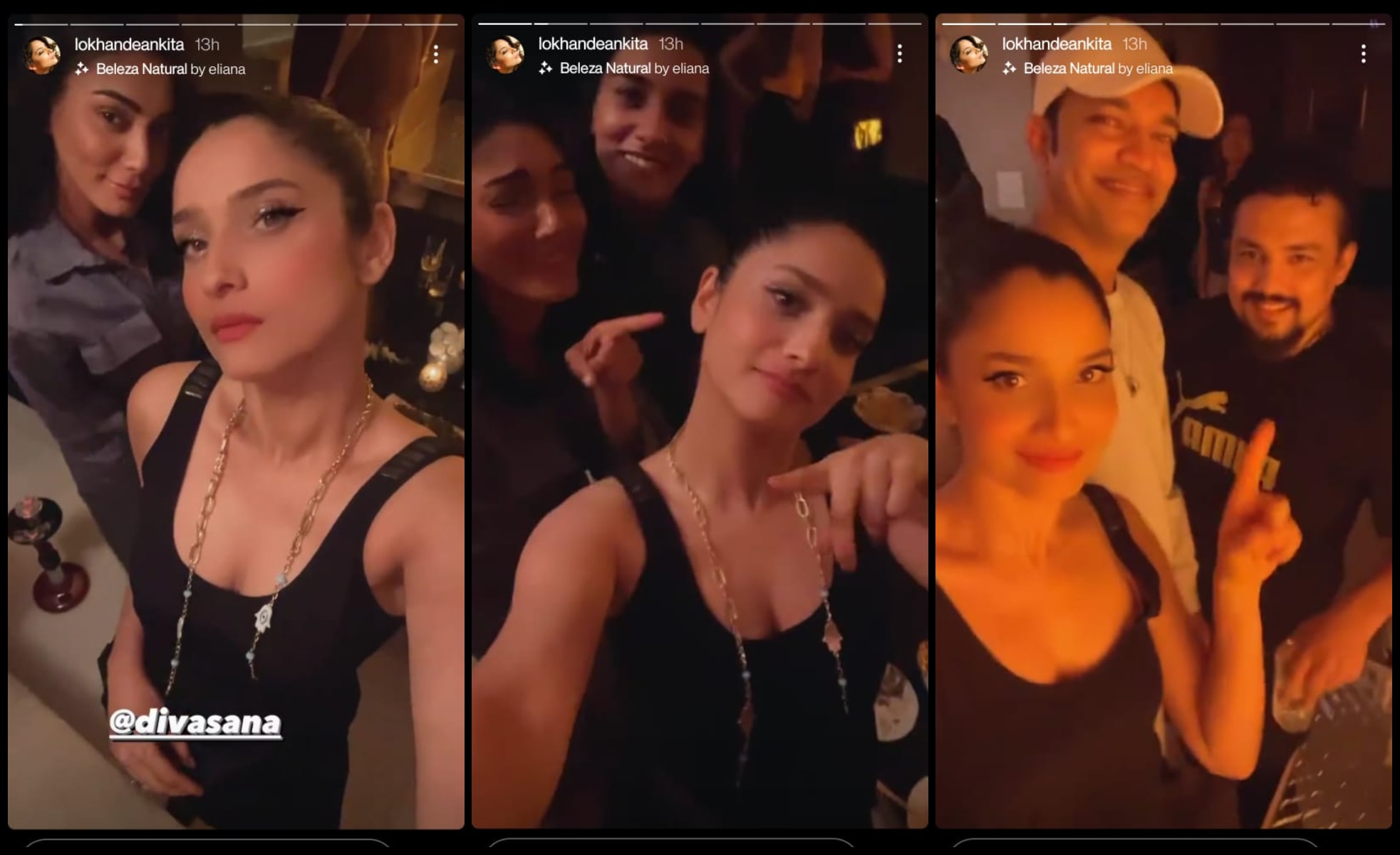 Ankita Lokhande partied with her friends on Sunday night.