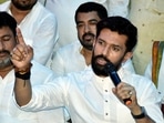 Lok Janshakti Party (LJP) leader Chirag Paswan addresses a press conference at his residence, in Patna on Tuesday. (ANI Photo) Lok Janshakti Party (LJP) leader Chirag Paswan addresses a press conference at his residence, in Patna on Tuesday. (ANI Photo)