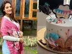 Nusrat Jahan, who is currently pregnant, shared a picture of a cake she received. 