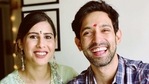 Vikrant Massey with fiancee Sheetal Thakur. Vikrant Massey with fiancee Sheetal Thakur.