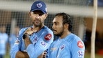 DC head coach Ricky Ponting with Prithvi Shaw.(Delhi Capitals) DC head coach Ricky Ponting with Prithvi Shaw.(Delhi Capitals)