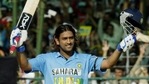 MS Dhoni scored 148 in 2005 match against Pakistan at Visakhapatnam. MS Dhoni scored 148 in 2005 match against Pakistan at Visakhapatnam.