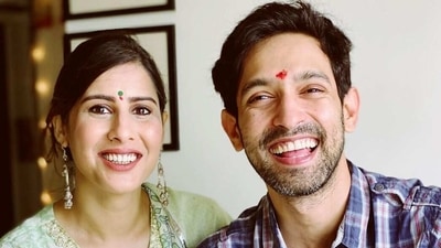 Vikrant Massey with fiancee Sheetal Thakur. Vikrant Massey with fiancee Sheetal Thakur.