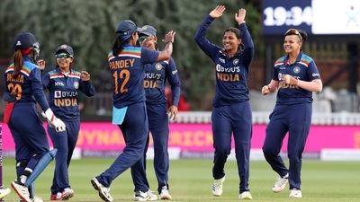 India's Sneh Rana celebrates (Action Images via Reuters)