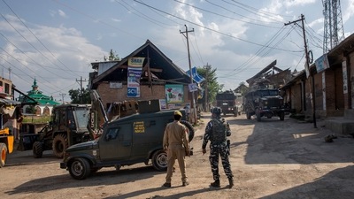 Among those who were part of Tuesday’s crucial meeting were J&K police chief Dilbag Singh, additional director general J&K police Mukesh Singh, Intelligence Bureau director Aravind Kumar and Central Industrial Security Force director general Sudhir Saxena. (AP) Among those who were part of Tuesday’s crucial meeting were J&K police chief Dilbag Singh, additional director general J&K police Mukesh Singh, Intelligence Bureau director Aravind Kumar and Central Industrial Security Force director general Sudhir Saxena. (AP)