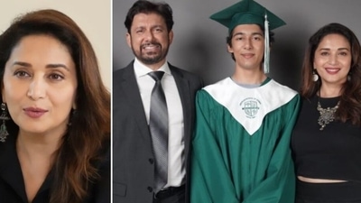 Madhuri Dixit and Shriram Nene spoke about their son Arin in a new video. Madhuri Dixit and Shriram Nene spoke about their son Arin in a new video.