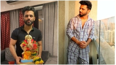 Rahul Vaidya in his home in Mumbai.