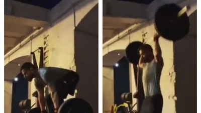 Virat Kohli working out. (Twitter/Screengrab) Virat Kohli working out. (Twitter/Screengrab)