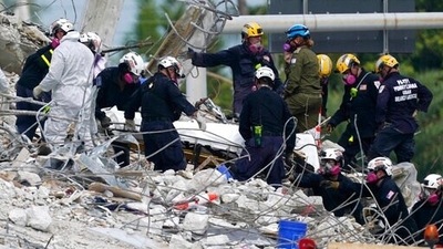 No one has been rescued alive since the first hours after the collapse, but rescuers were still holding out hope of reuniting loved ones. (AP) No one has been rescued alive since the first hours after the collapse, but rescuers were still holding out hope of reuniting loved ones. (AP)