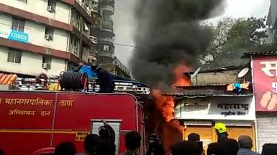 Regional Disaster Management Cell, fire brigade are on site with one fire engine and one water tanker, (HT Photo)
