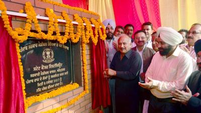 The foundation stone of the ₹120-crore project was laid in November 2017, but even after three-and-half years, a lot of civil work of the multi-storey building at Government Medical College, Amritsar, is pending. (HT File Photo) The foundation stone of the ₹120-crore project was laid in November 2017, but even after three-and-half years, a lot of civil work of the multi-storey building at Government Medical College, Amritsar, is pending. (HT File Photo)