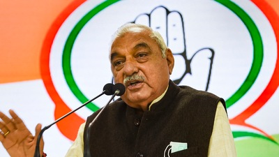 Bhupinder Singh Hooda is currently serving as the leader of opposition (LoP) in the Haryana Assembly. (PTI file photo) Bhupinder Singh Hooda is currently serving as the leader of opposition (LoP) in the Haryana Assembly. (PTI file photo)