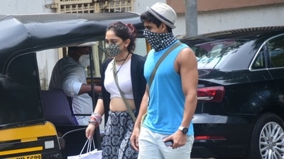 Ira Khan and Nupur Shikhare were spotted by the paparazzi on Tuesday. (Varinder Chawla)