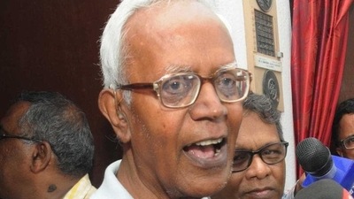 The 84-year-old Stan Swamy was arrested by the NIA on October 8 last year and was lodged at the Taloja jail. (Diwakar Prasad/ HT file photo)