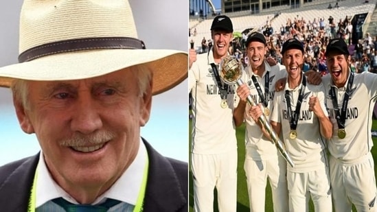 Ian Chappell praises Kiwi pacers for a brilliant performance in WTC Final against India(HT Collage)
