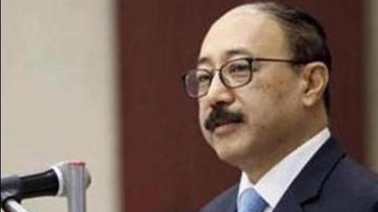 Afghan ambassador Mamundzay briefed foreign secretary Harsh Vardhan Shringla on security situation in Afghanistan during a meeting in South Block on Tuesday. (PTI)