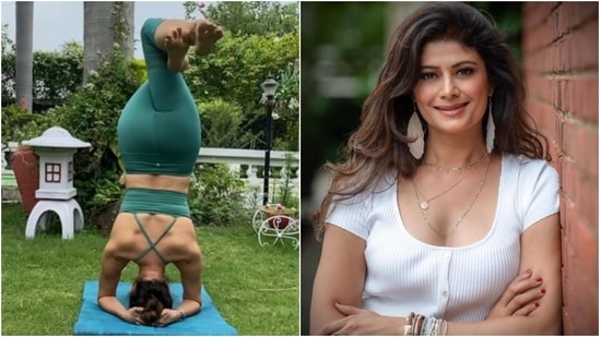 Pooja Batra does Sirsasana and its variations in calming workout video: Watch(Instagram/@poojabatra)