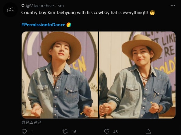 'Cowboy Taehyung' impresses in BTS' Permission to Dance teaser.