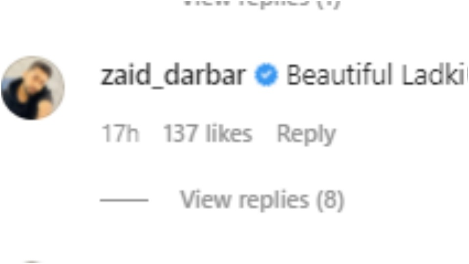 Zaid Darbar's comments.