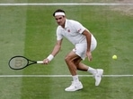 Wimbledon - Switzerland's Roger Federer in action.