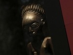 An ancestral statue known as Lusinga, dated to the 19th century, is pictured at the Royal Museum for Central Africa (RMCA) as the Belgian government has announced plans to return pieces of art looted from Congo during colonial rule, in Tervuren, Belgium July 6, 2021. REUTERS/Yves Herman