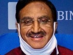 Education Minister Ramesh Pokhriyal Nishank has resigned from his post citing health reasons.(HT_PRINT-prepub/ File) Education Minister Ramesh Pokhriyal Nishank has resigned from his post citing health reasons.(HT_PRINT-prepub/ File)