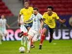 Argentina's Lionel Messi in action during a Copa America semifinal soccer match at the National Stadium in Brazil.(AP) Argentina's Lionel Messi in action during a Copa America semifinal soccer match at the National Stadium in Brazil.(AP)