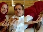 Dilip Kumar and Saira Banu in their first video on Facebook. Dilip Kumar and Saira Banu in their first video on Facebook.