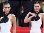Bella Hadid in vintage black and white Jean Paul Gaultier gown makes heads turn(Instagram/@jeanpaulgaultier, @chromeheartbells) Bella Hadid in vintage black and white Jean Paul Gaultier gown makes heads turn(Instagram/@jeanpaulgaultier, @chromeheartbells)